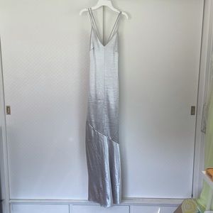 Silver Sheen Fitted Dress